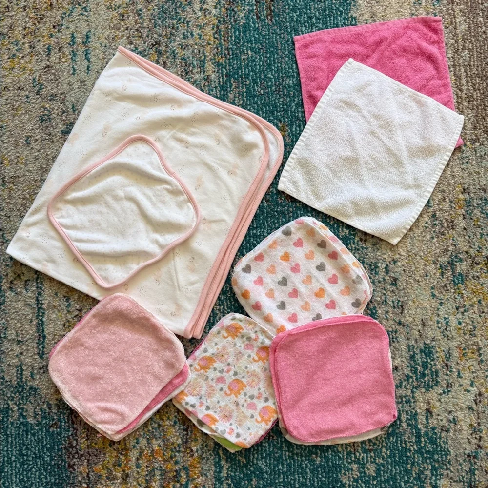 Baby washcloths and towel